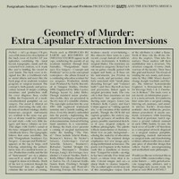 Earth & Black Noi$e, Geometry of Murder: Extra Capsular Extraction Inversions